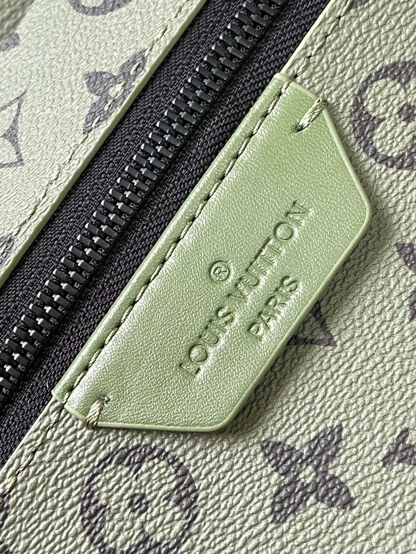 Louis Vuitton Olive Green Monogram Canvas Unisex Backpack with Front Zip Pocket