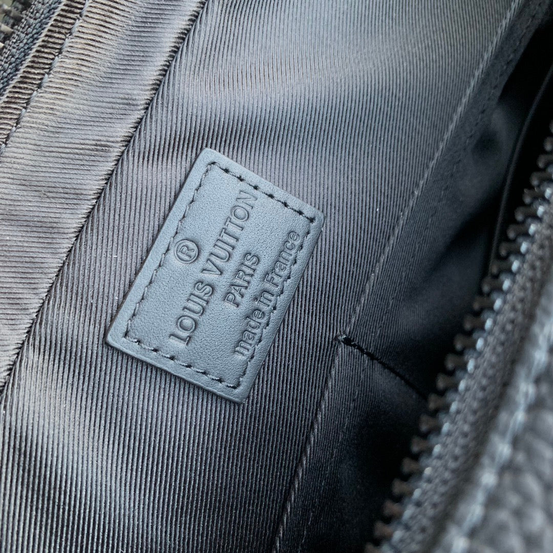 Louis Vuitton Black Taiga Leather Porte-Documents Business Briefcase