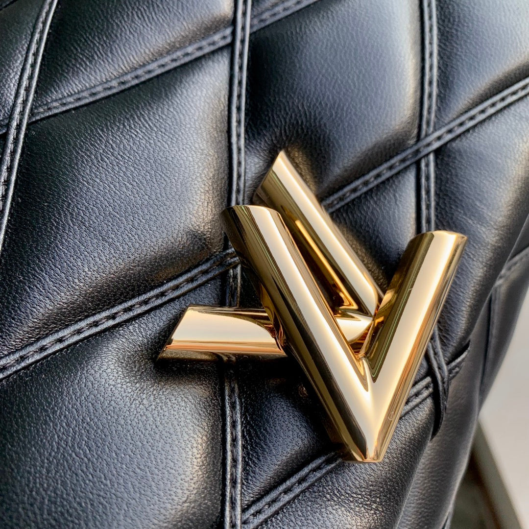 Louis Vuitton GO-14 MM Quilted Lambskin Shoulder Bag - Black
