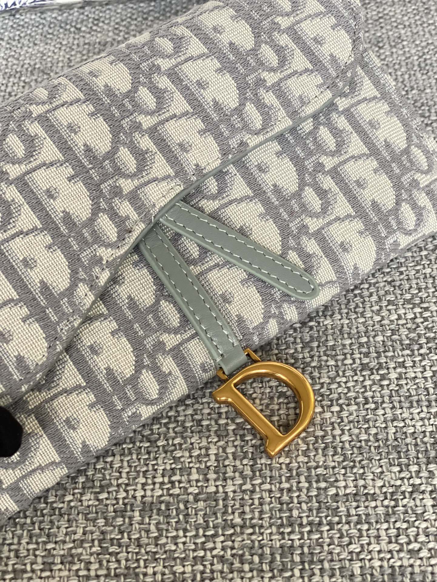 Dior Classic Monogram Canvas Envelope Chain Clutch and Card Wallet Set