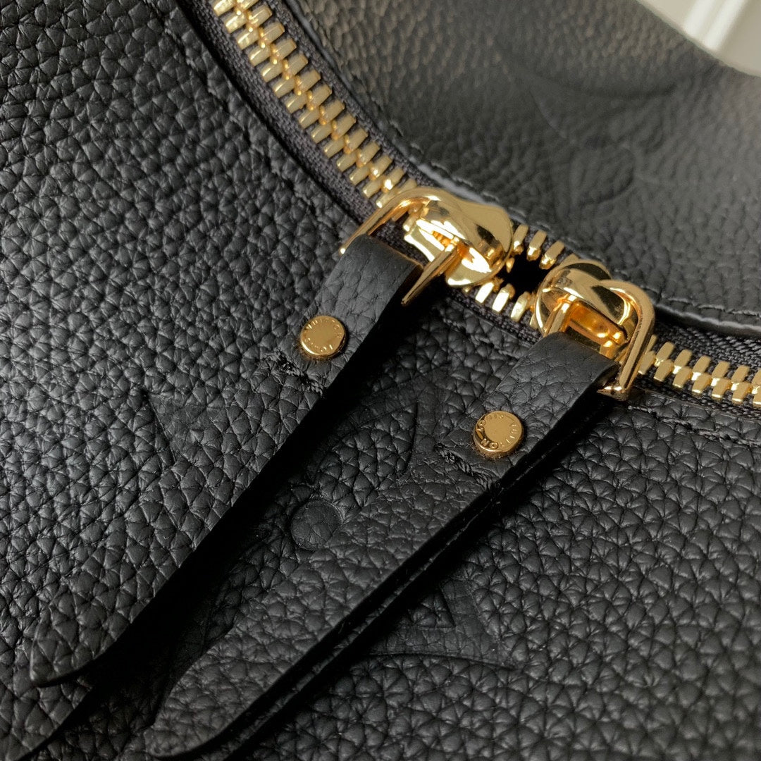 Louis Vuitton Loop Handbag Monogram Empreinte Leather Black