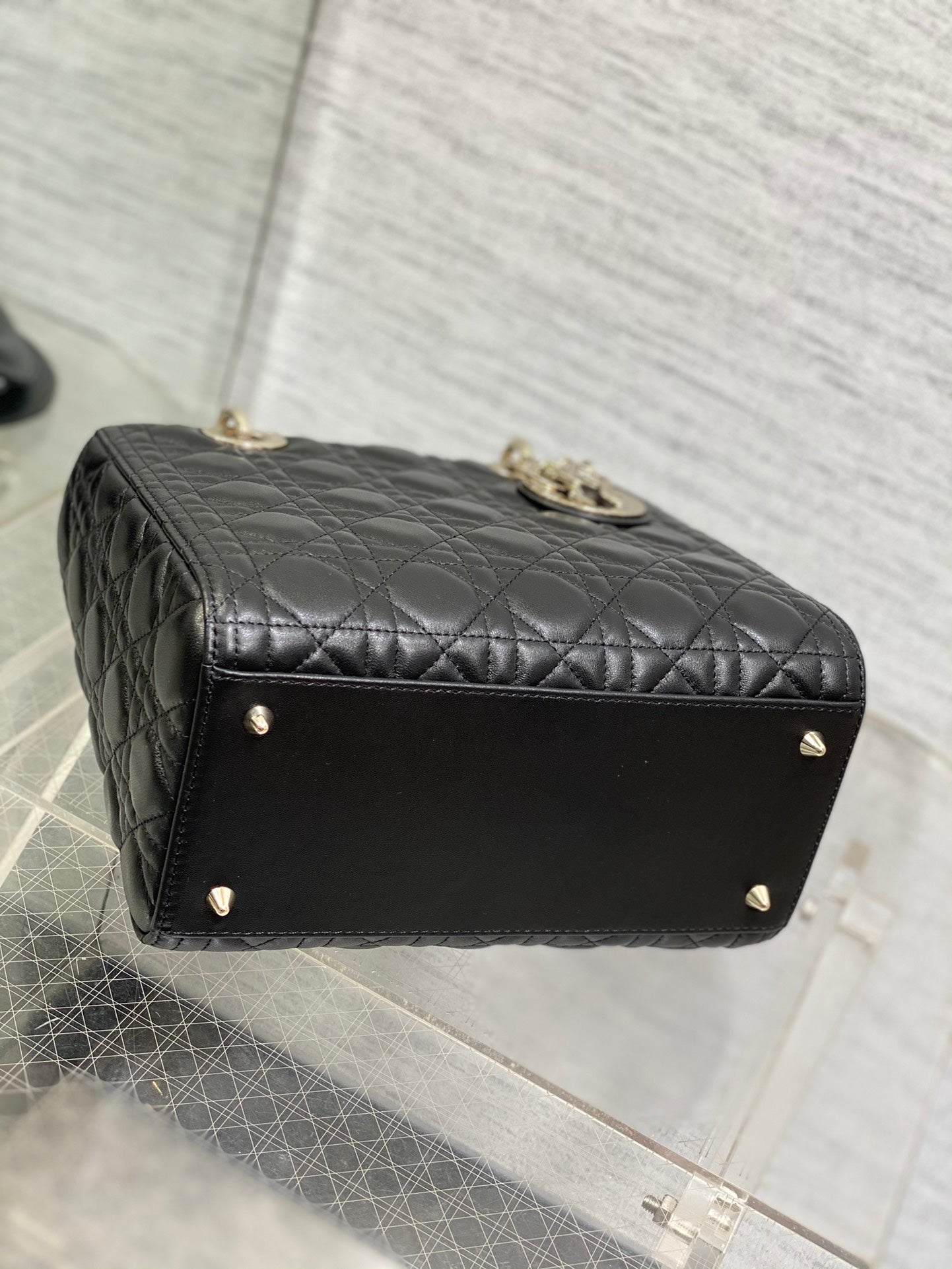 Lady Dior My ABCDior Small Bag - Black Cannage Lambskin with Gold-Finish Hardware