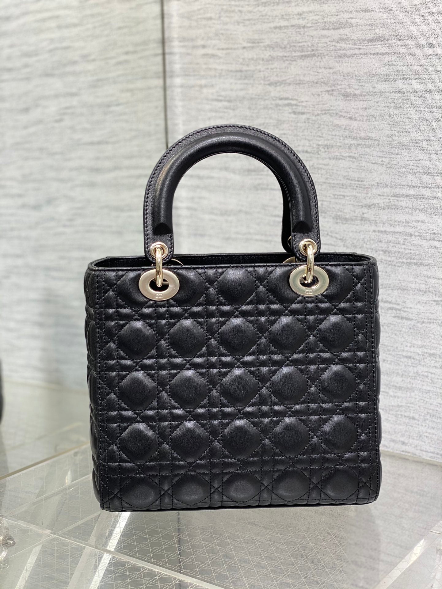 Lady Dior My ABCDior Small Bag - Black Cannage Lambskin with Gold-Finish Hardware