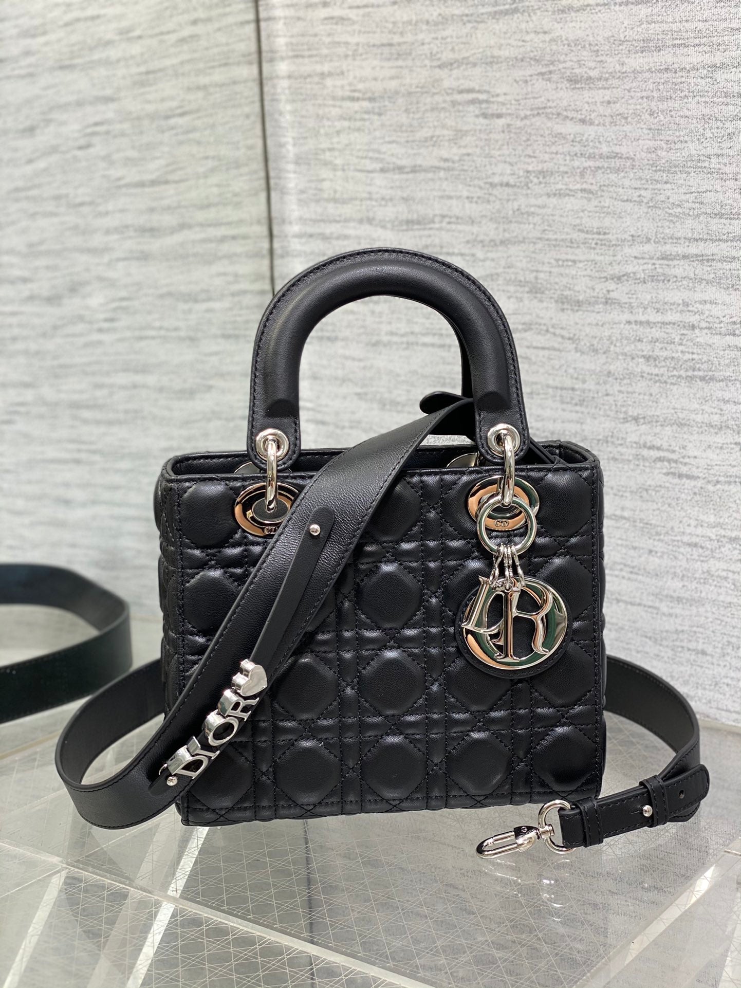 Christian Dior Lady Dior My ABCDior Bag Black Cannage Lambskin Mini