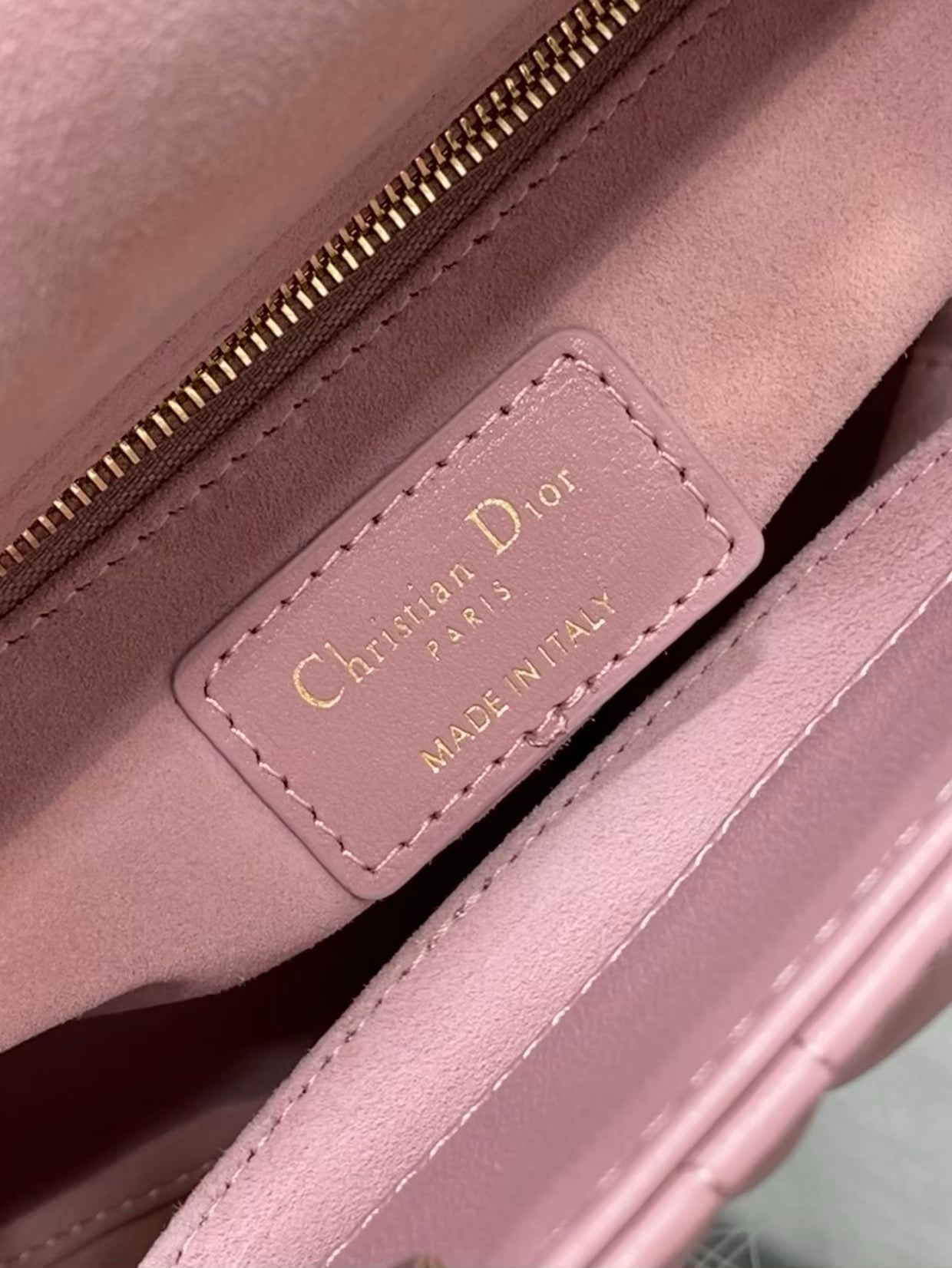 Dior Elegant Pink Quilted Leather Top Handle Bag with Shoulder Strap