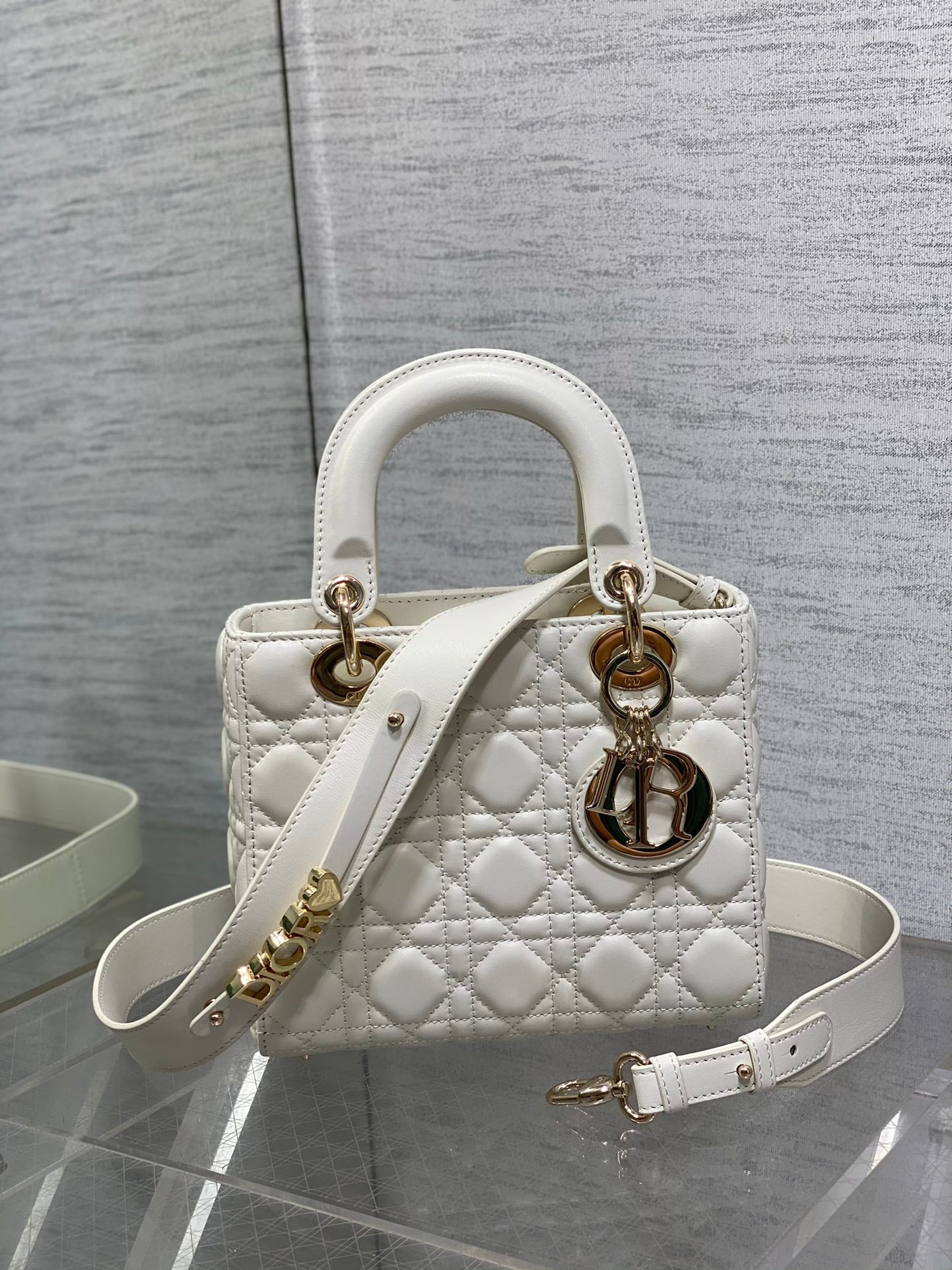 Lady Dior My ABC Dior Small Bag - Latte Cannage Lambskin