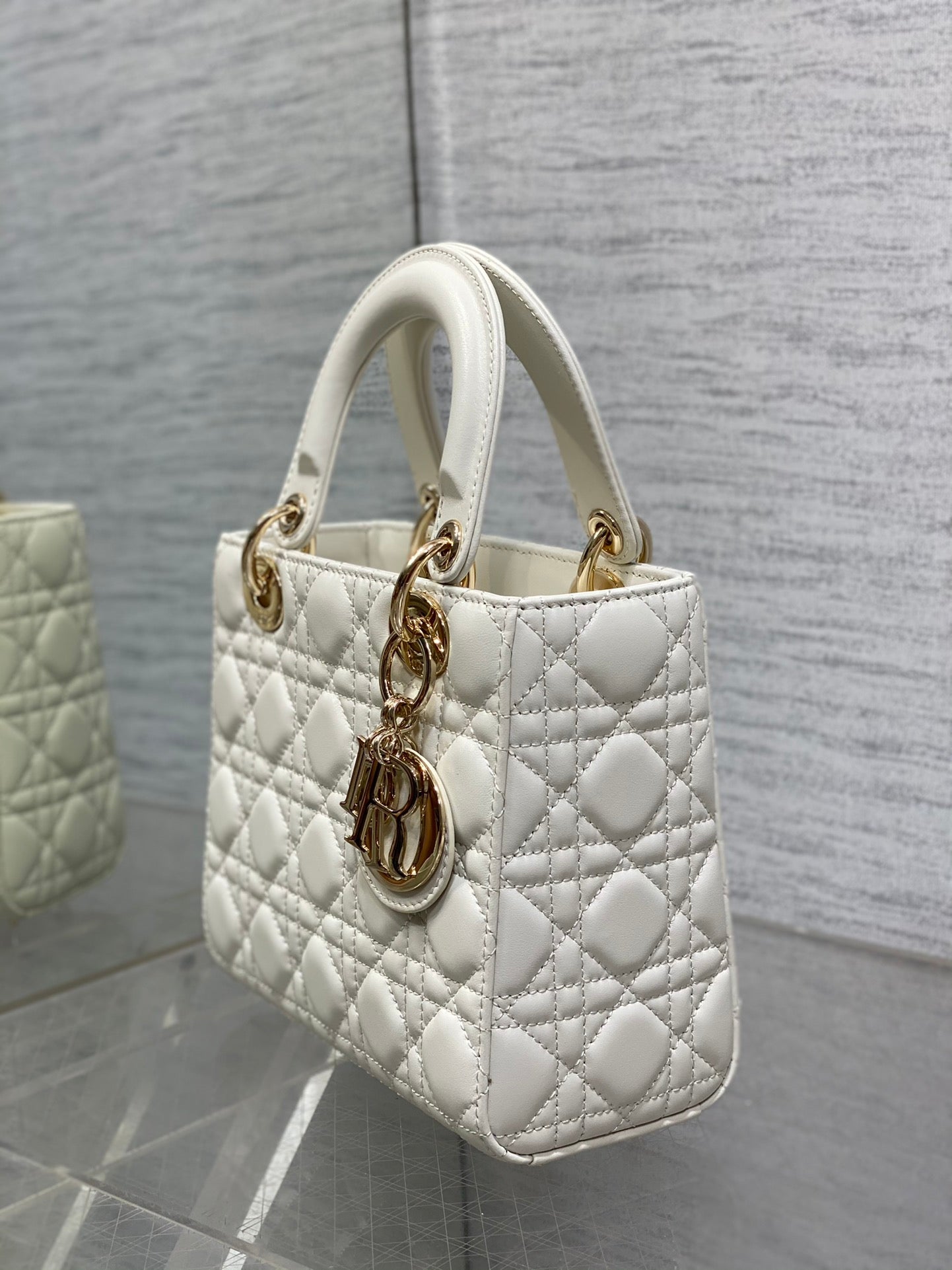 Christian Dior Lady Dior Small My ABCDior Bag White Cannage Lambskin