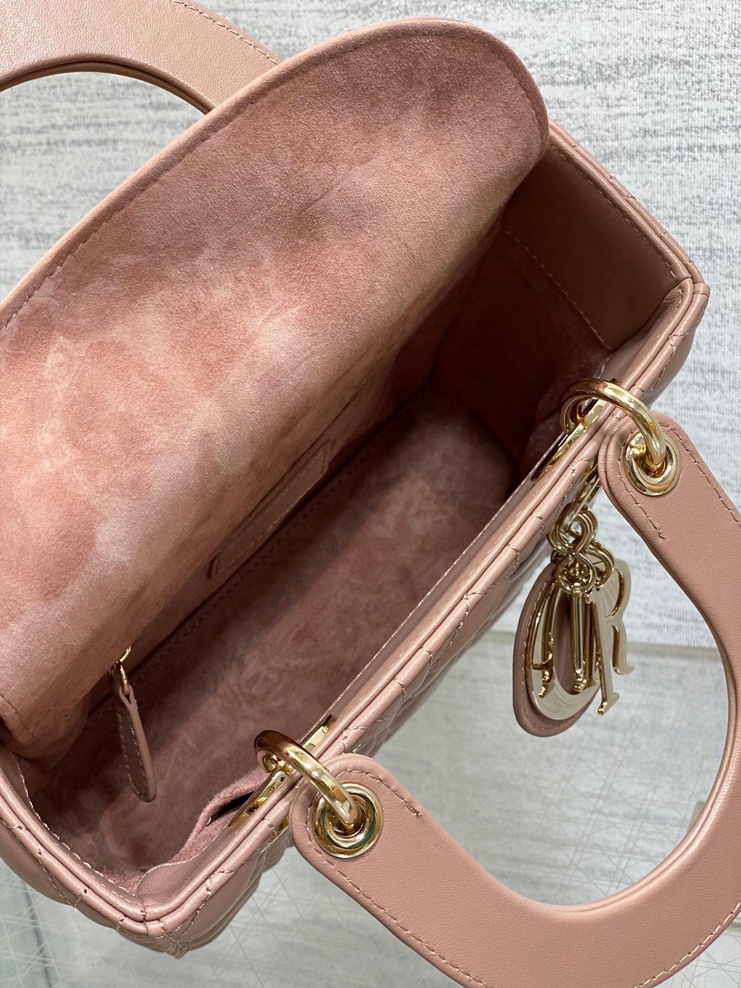 Christian Dior Lady Dior My ABCDior Small Bag - Rose Des Vents Cannage Lambskin