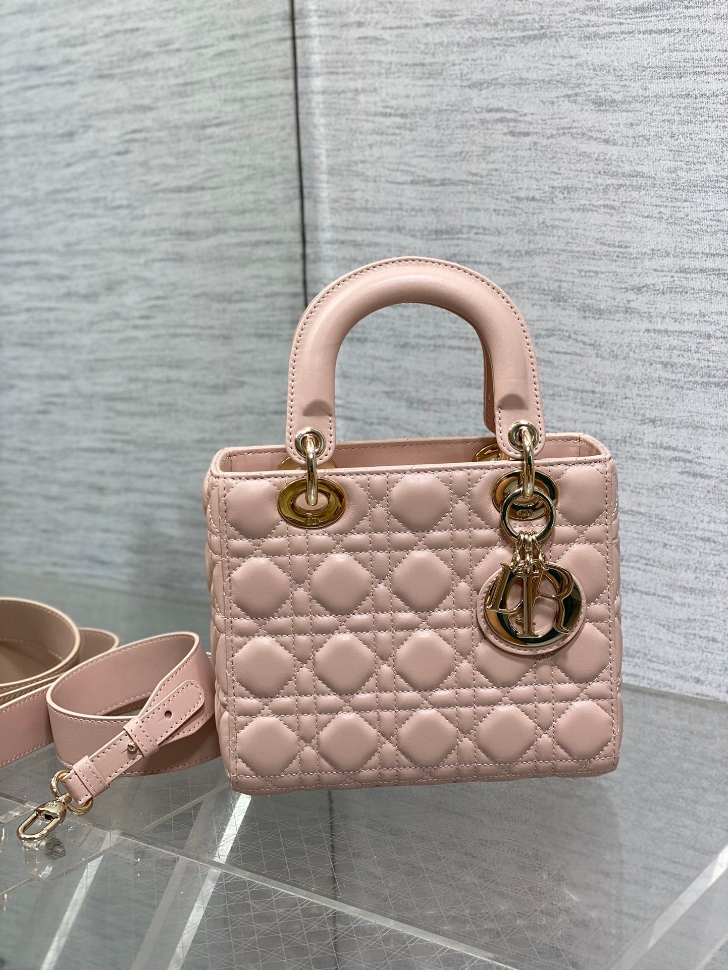 Christian Dior Lady Dior My ABCDior Small Bag - Pink Cannage Lambskin