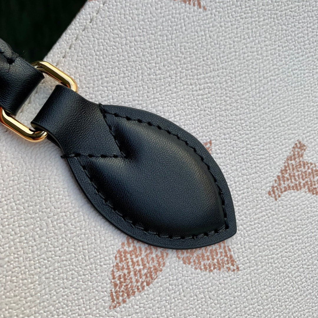 Louis Vuitton Elegant Monogram Print Canvas Tote Bag with Black Top Handles
