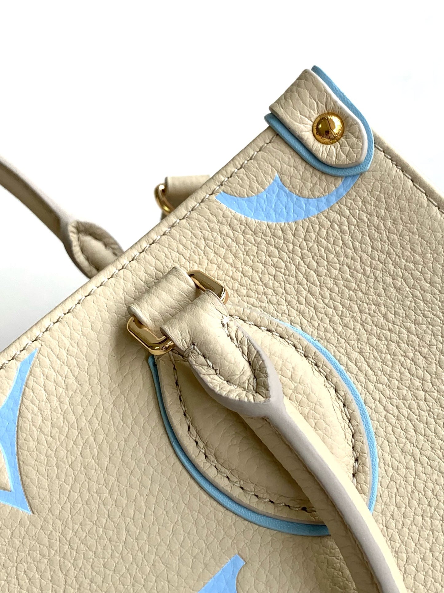 Louis Vuitton OnTheGo PM Monogram Empreinte Bicolor Leather Handbag - Cream/Blue