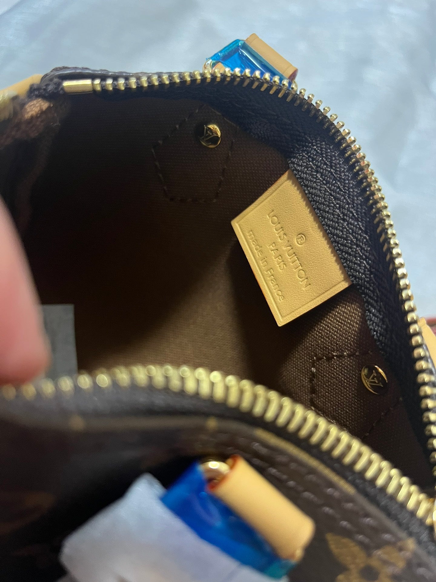 Louis Vuitton Classic Monogram Mini Crossbody Duffle Bag with Leather Trim