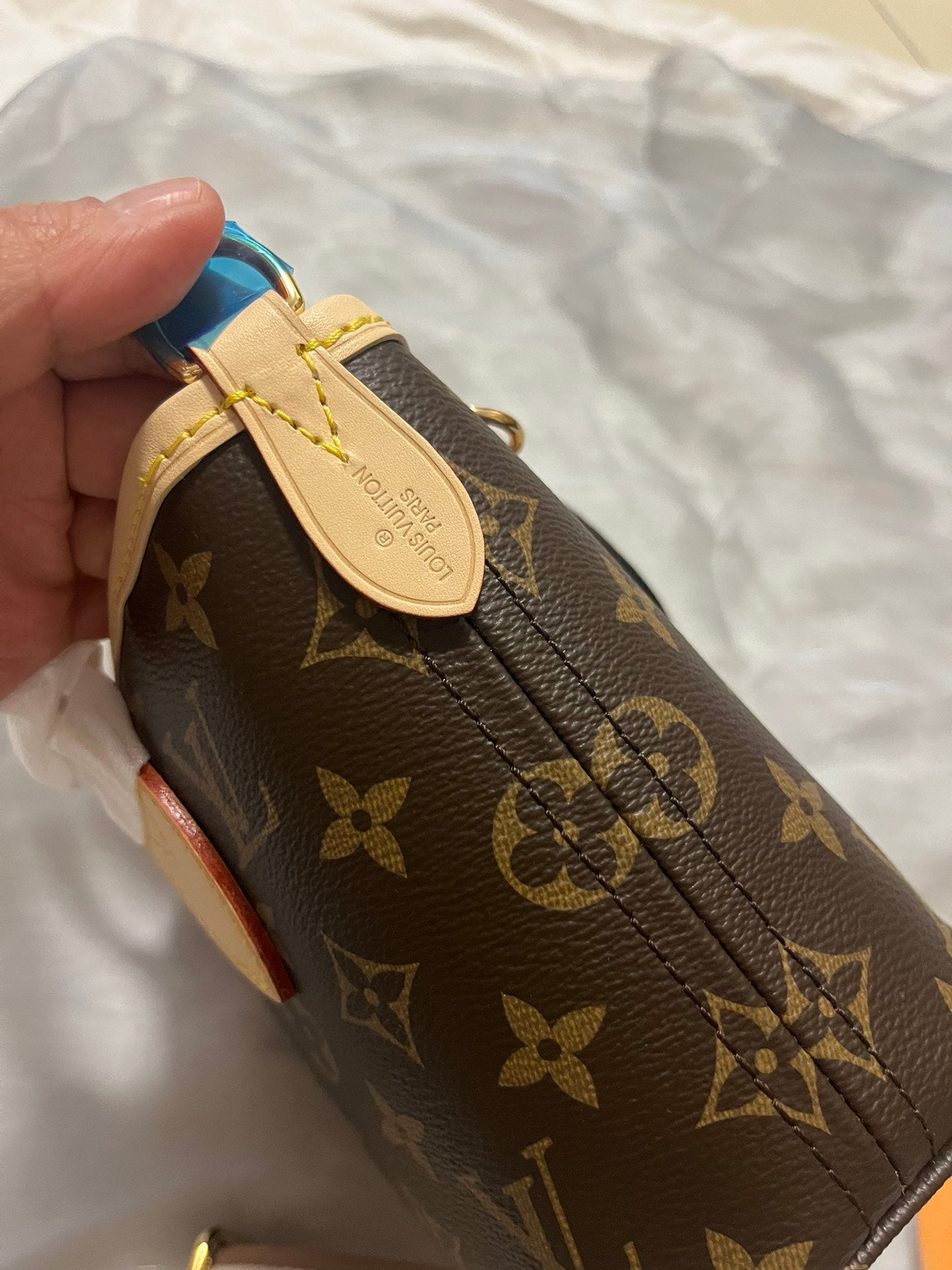 Louis Vuitton Brown Monogram Canvas Mini Handbag with Shoulder Strap and Coin Pouch