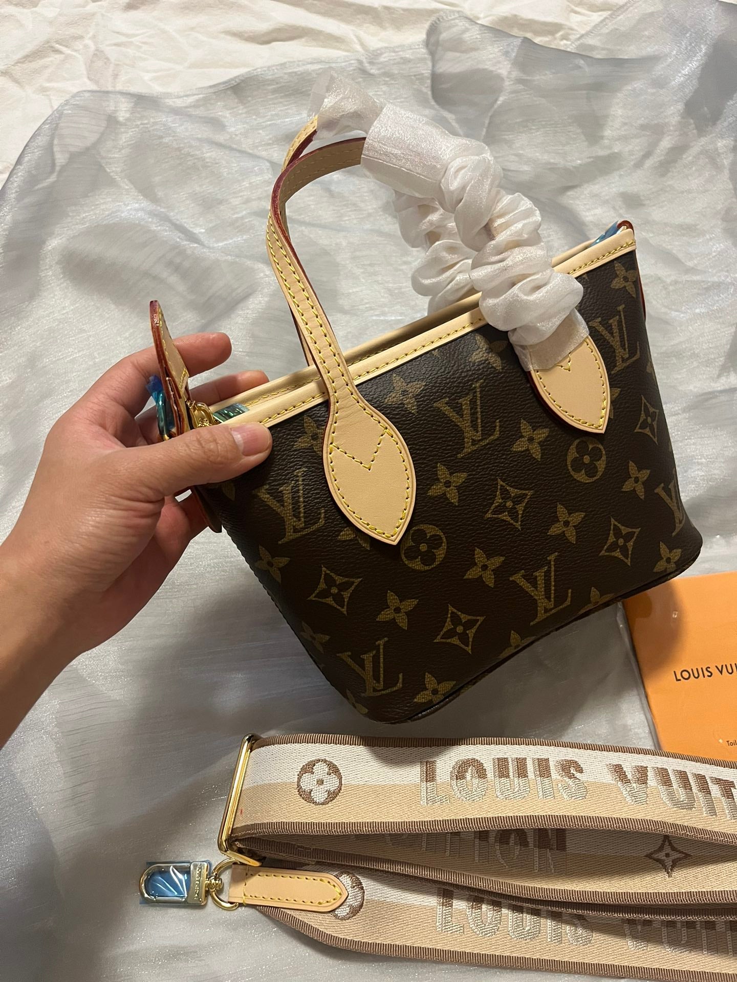 Louis Vuitton Brown Monogram Canvas Mini Handbag with Shoulder Strap and Coin Pouch