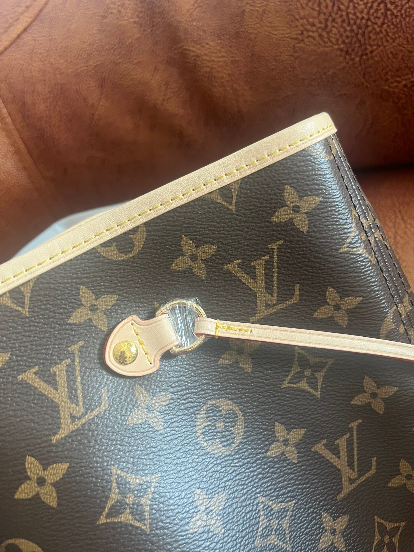 Louis Vuitton Classic Monogram Canvas Tote Bag with Matching Pouch
