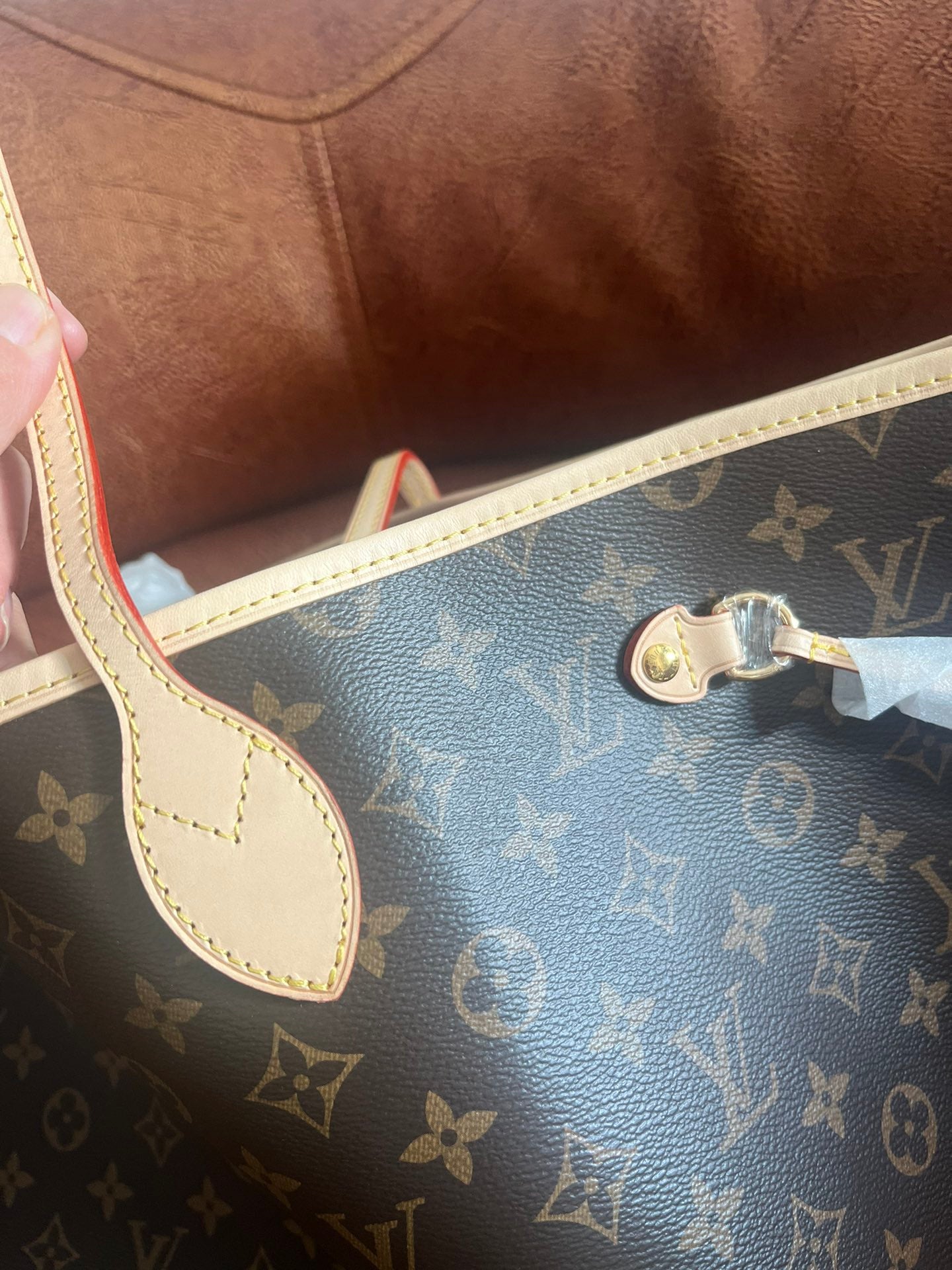 Louis Vuitton Classic Monogram Canvas Tote Bag with Matching Pouch