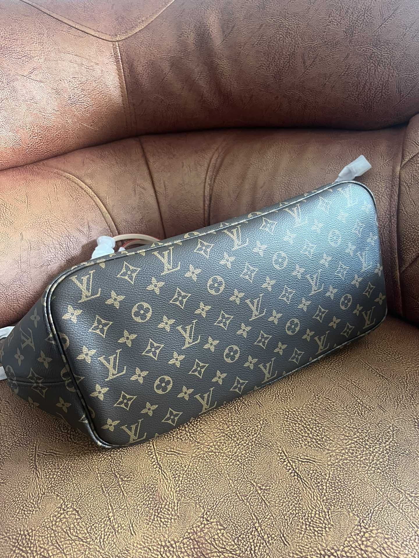 Louis Vuitton Classic Monogram Print Canvas Tote Bag with Leather Straps