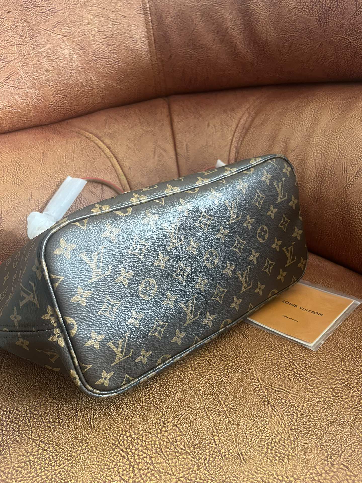 Louis Vuitton Brown Monogram Canvas Shoulder Tote Bag with Removable Pouch
