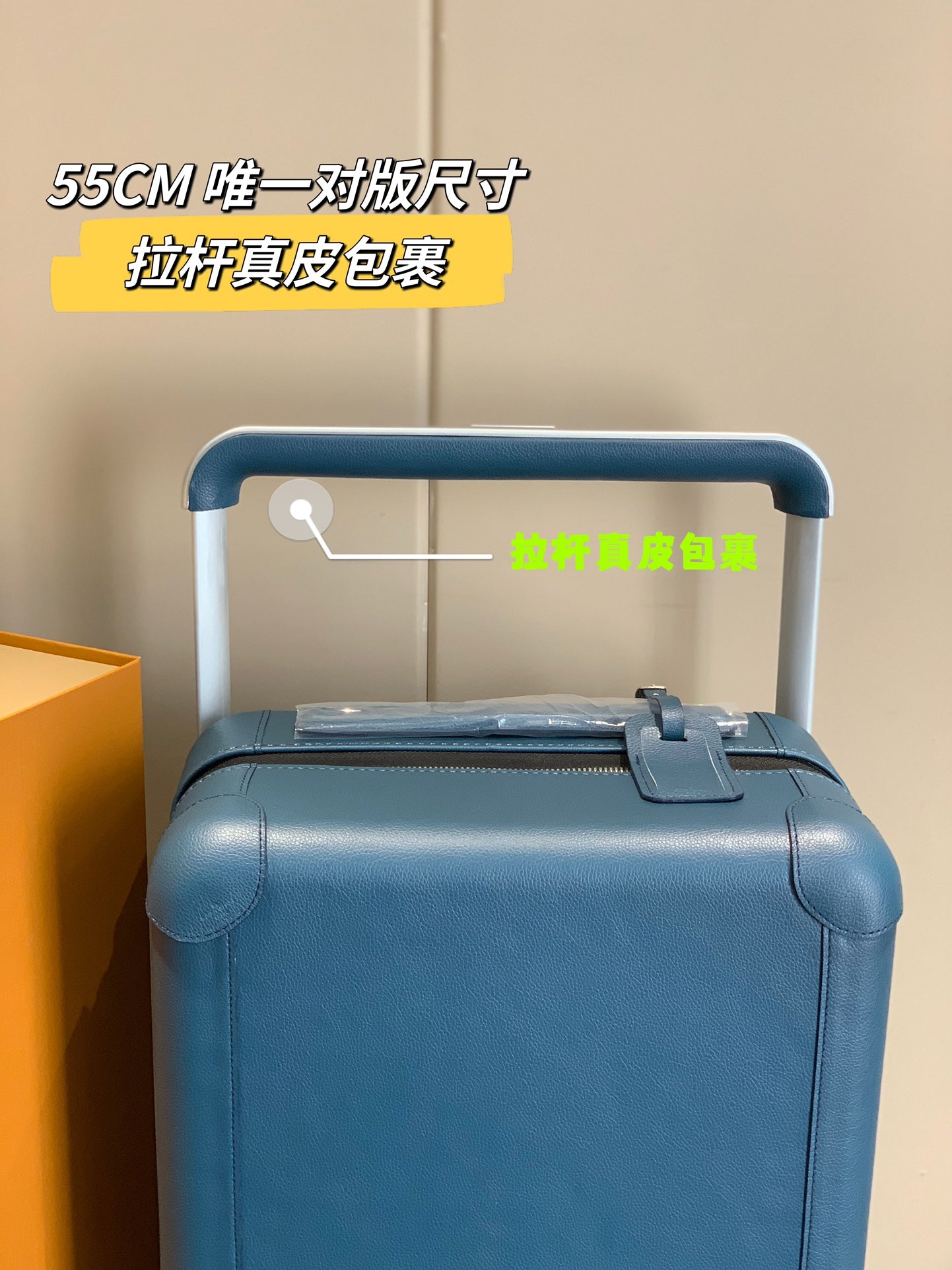 Blue Hardshell Carry-On Luggage with Spinner Wheels