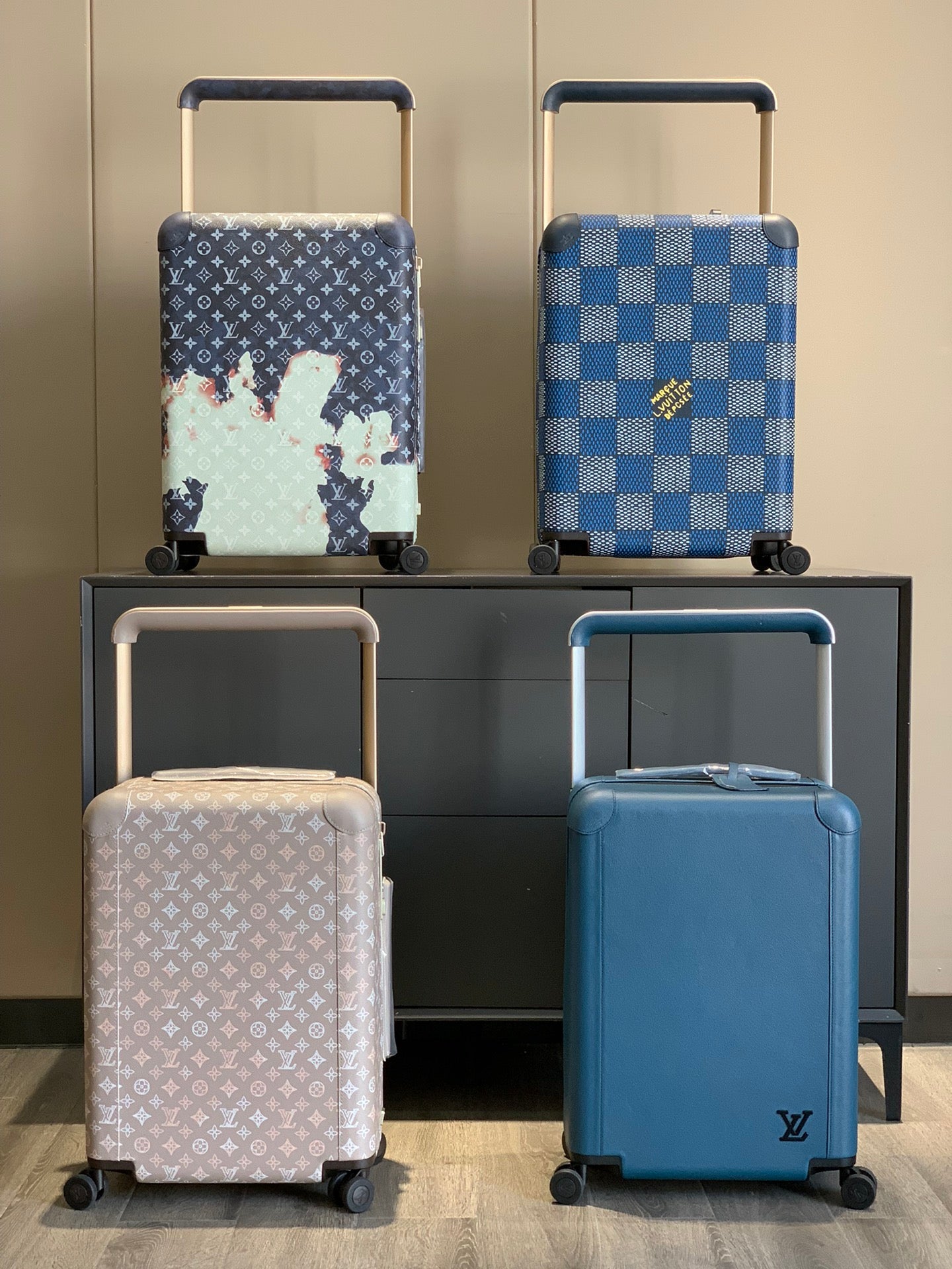 Blue Hardshell Carry-On Luggage with Spinner Wheels