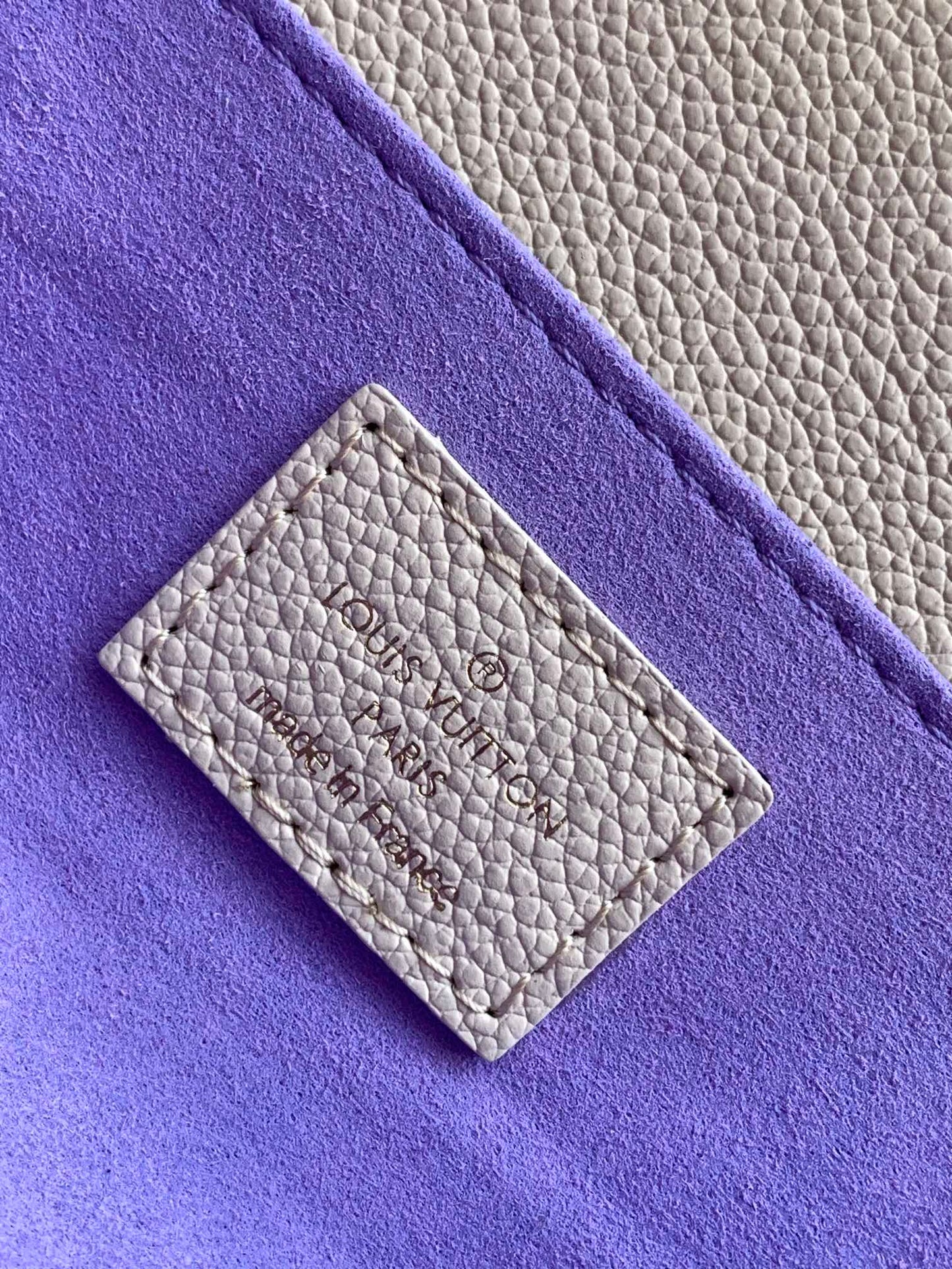 Louis Vuitton Lilac and Cream Monogram Embossed Leather Flap Crossbody Bag