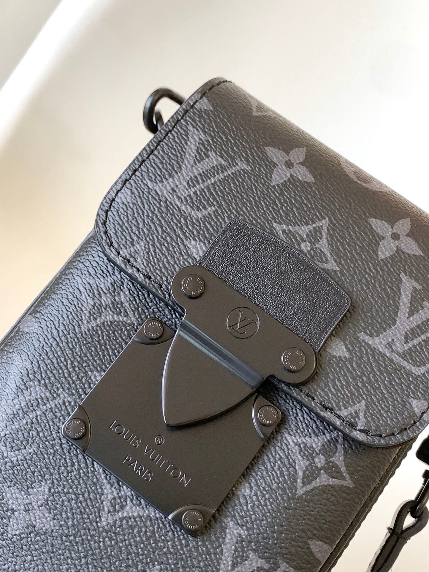 Louis Vuitton S-Lock Vertical Wearable Wallet Monogram Eclipse Canvas