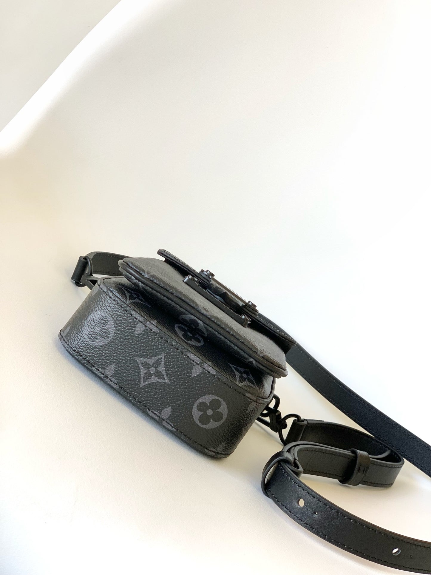 Louis Vuitton Charcoal Monogram Mini Vertical Crossbody Messenger Bag