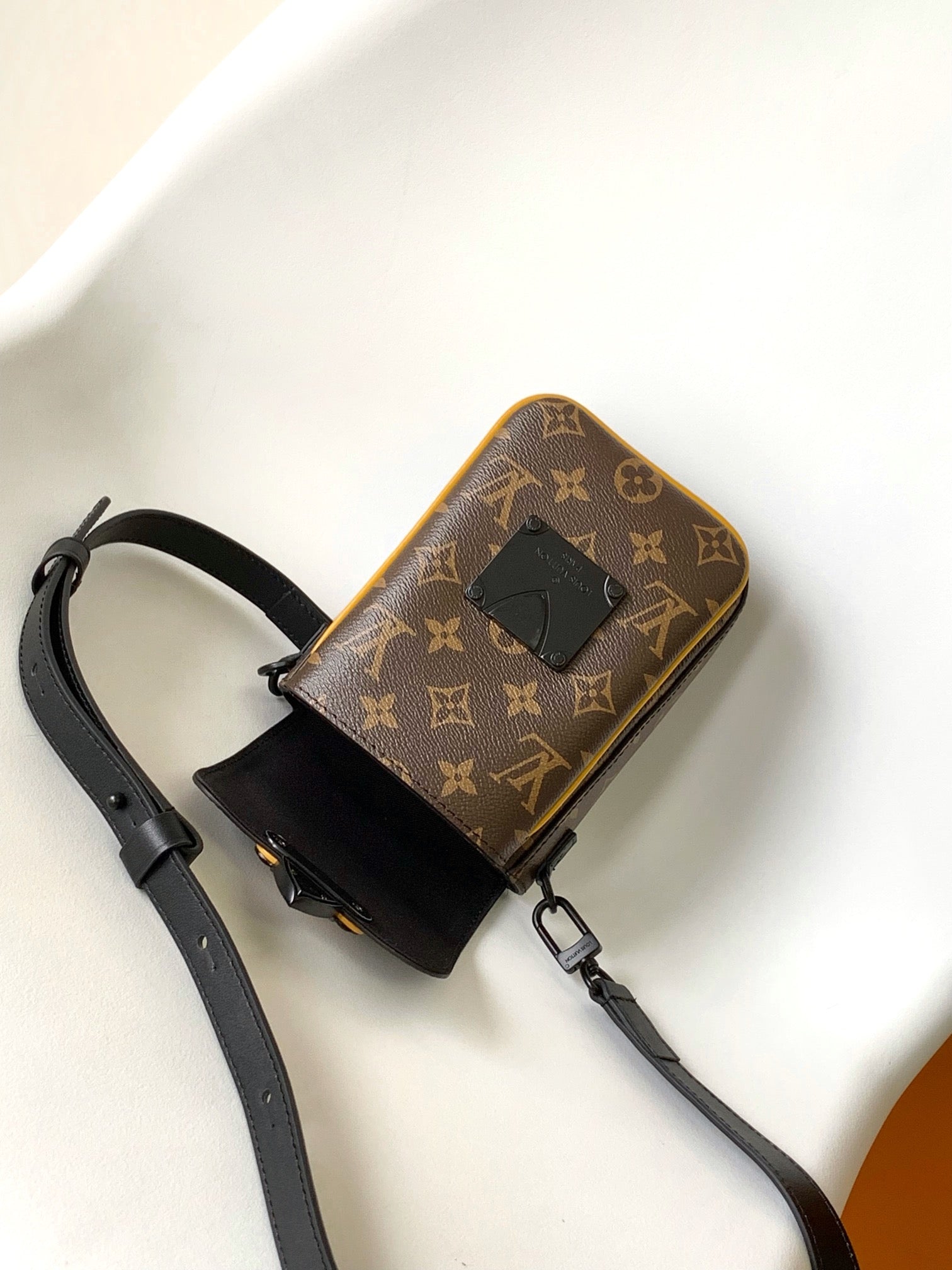 Louis Vuitton Brown Monogram Canvas Vertical Crossbody Phone Bag with Strap