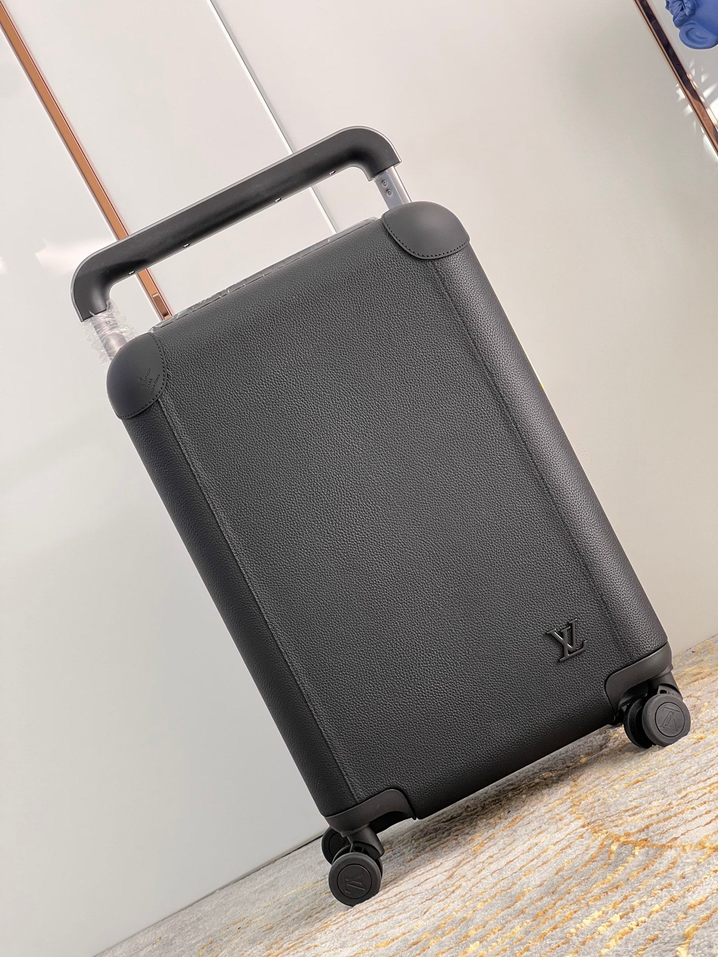 Sleek Black Hardside Carry-On Spinner Suitcase with Wide Handle
