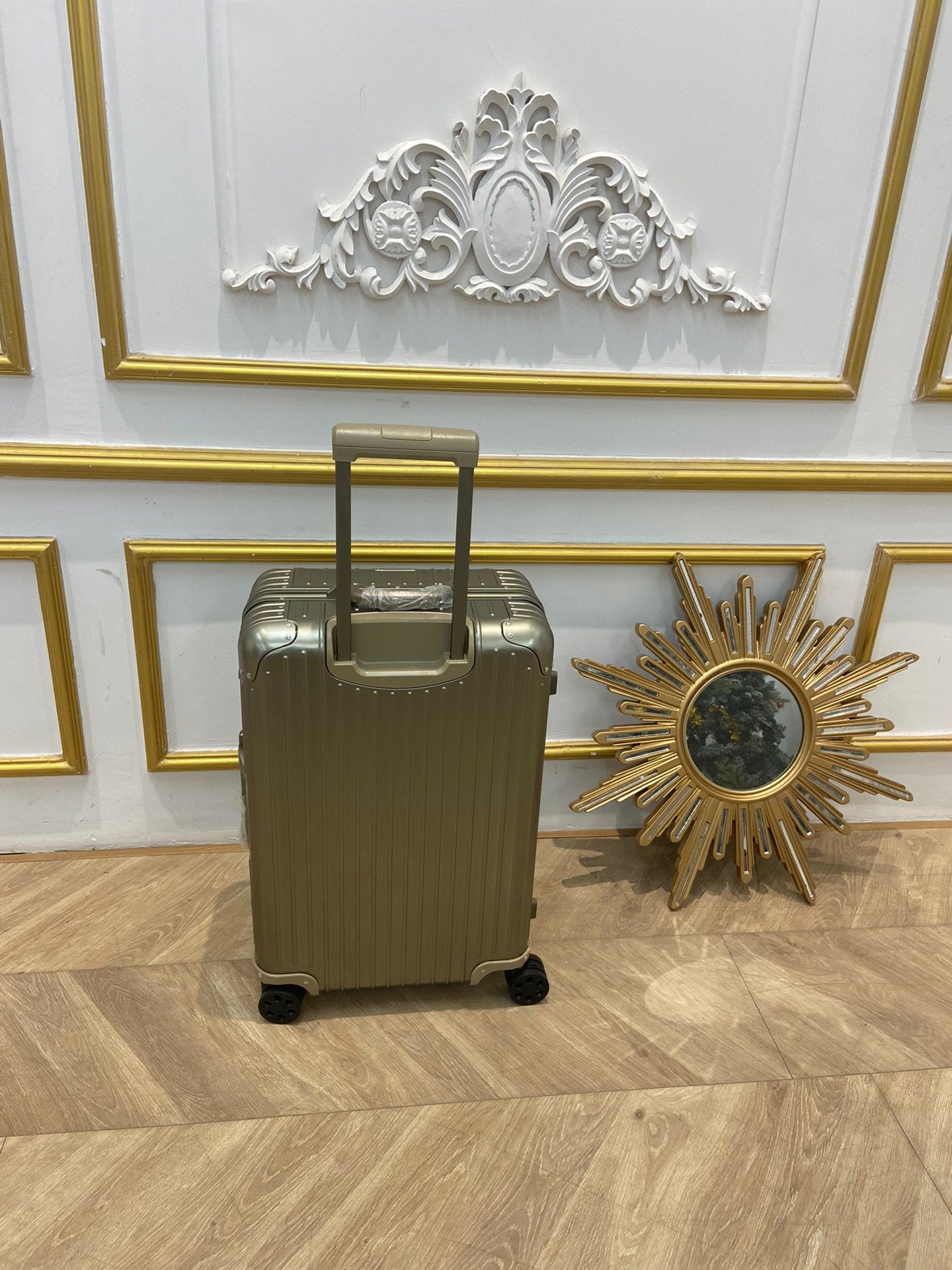 Luxury Champagne Gold Hard Shell Spinner Luggage Travel Suitcase