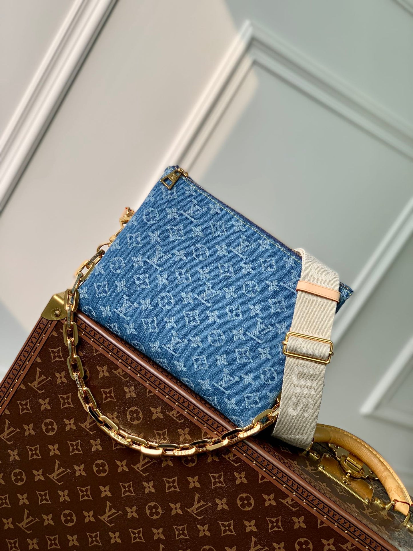 Louis Vuitton Monogram Denim Coussin PM Bag - Blue