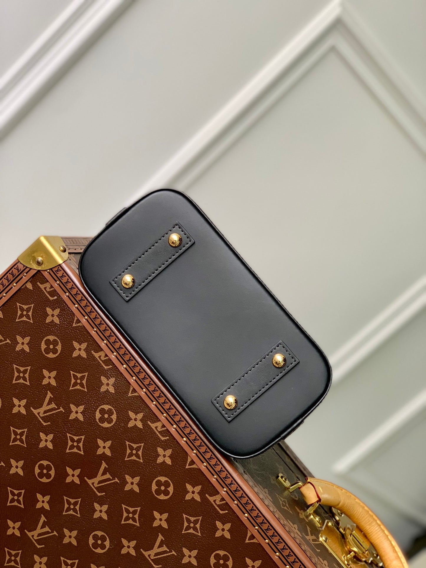 Louis Vuitton Alma BB Malletage Quilted Leather Handbag - Black &amp; White