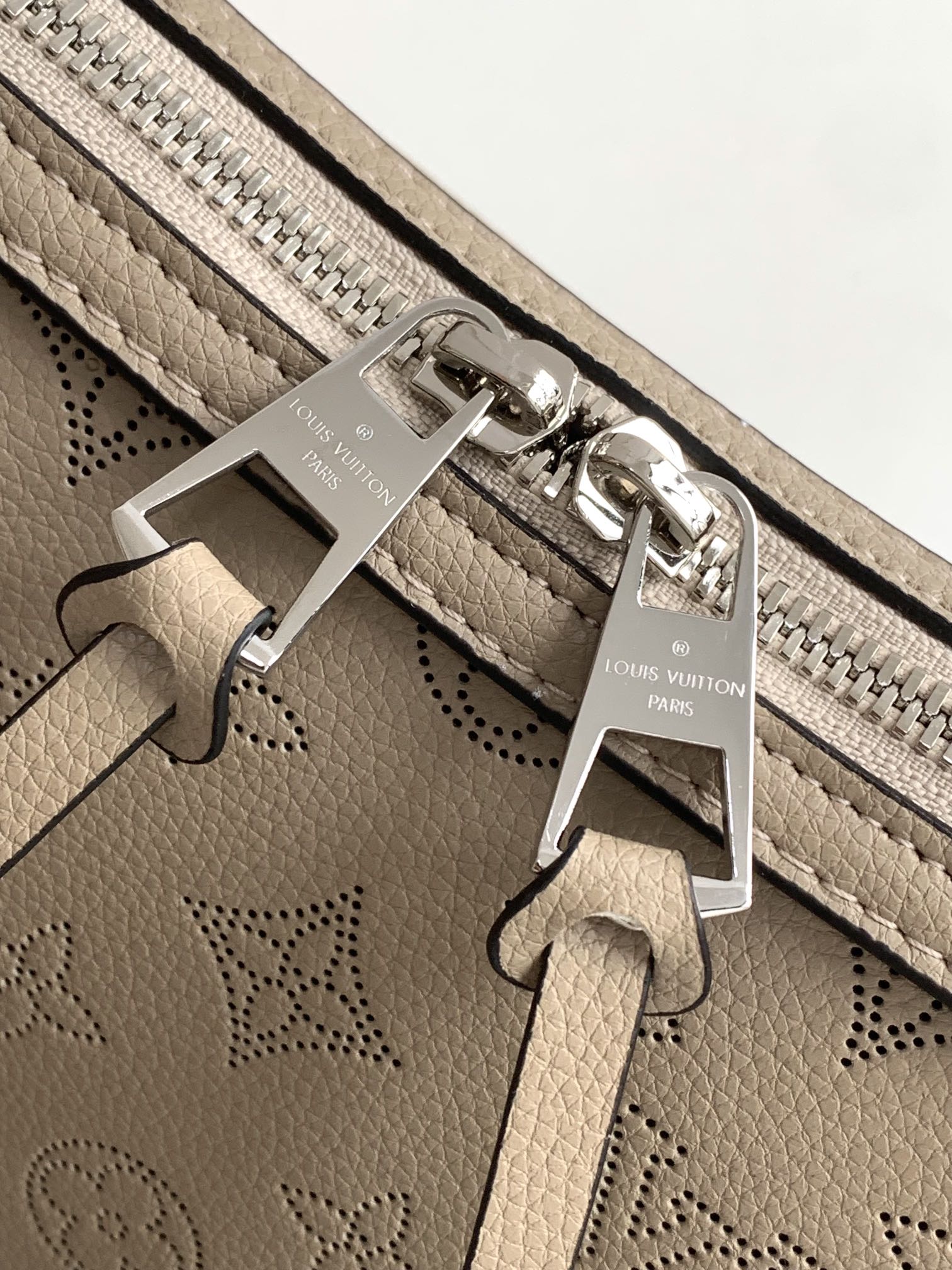 Louis Vuitton Boulogne Monogram Empreinte Leather Bag - Beige