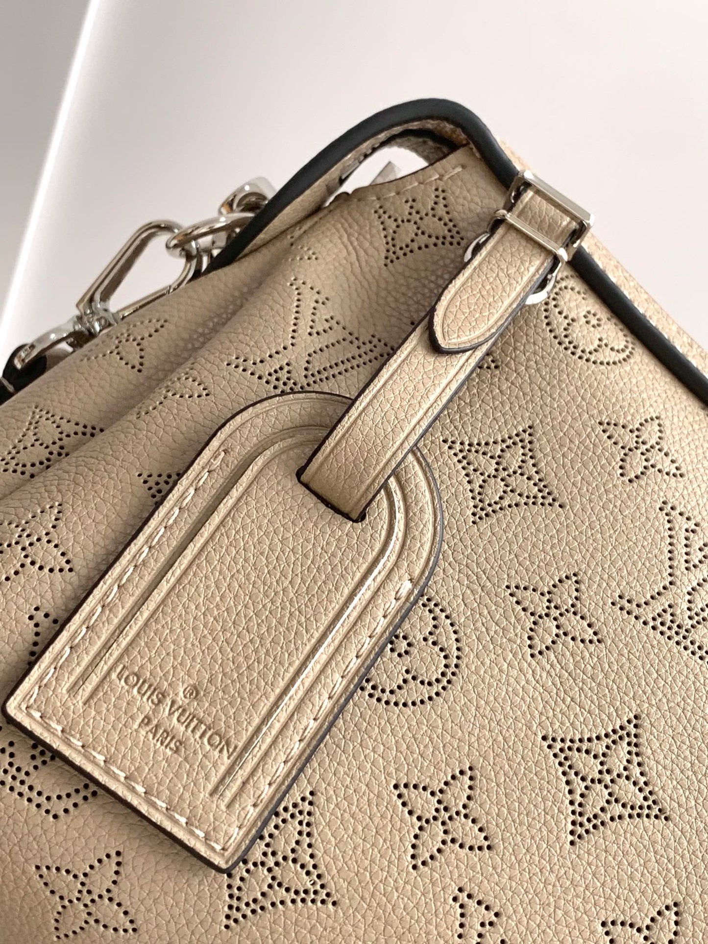 Louis Vuitton Boulogne Monogram Empreinte Leather Bag - Beige