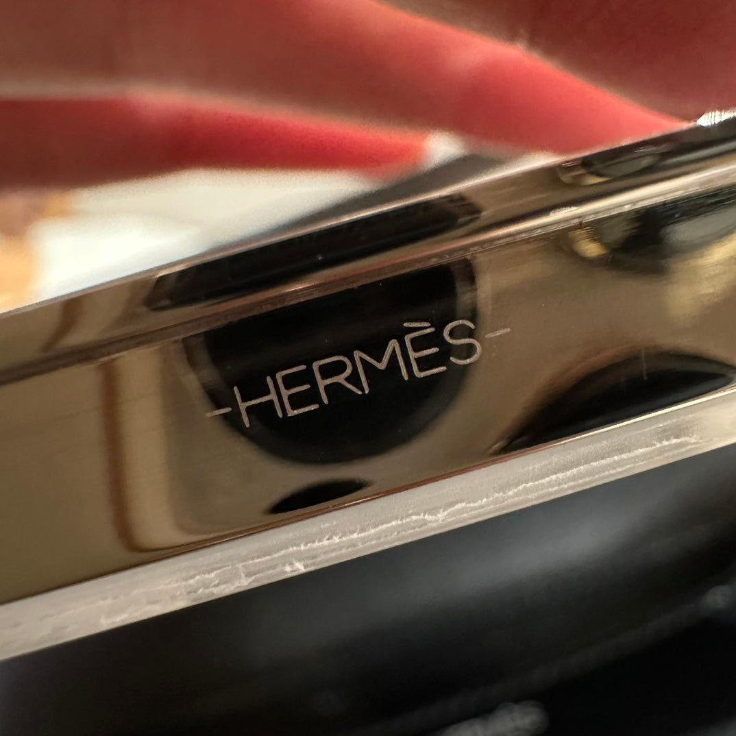 Hermès Maximors Bag in Black Swift Calfskin with Palladium Hardware