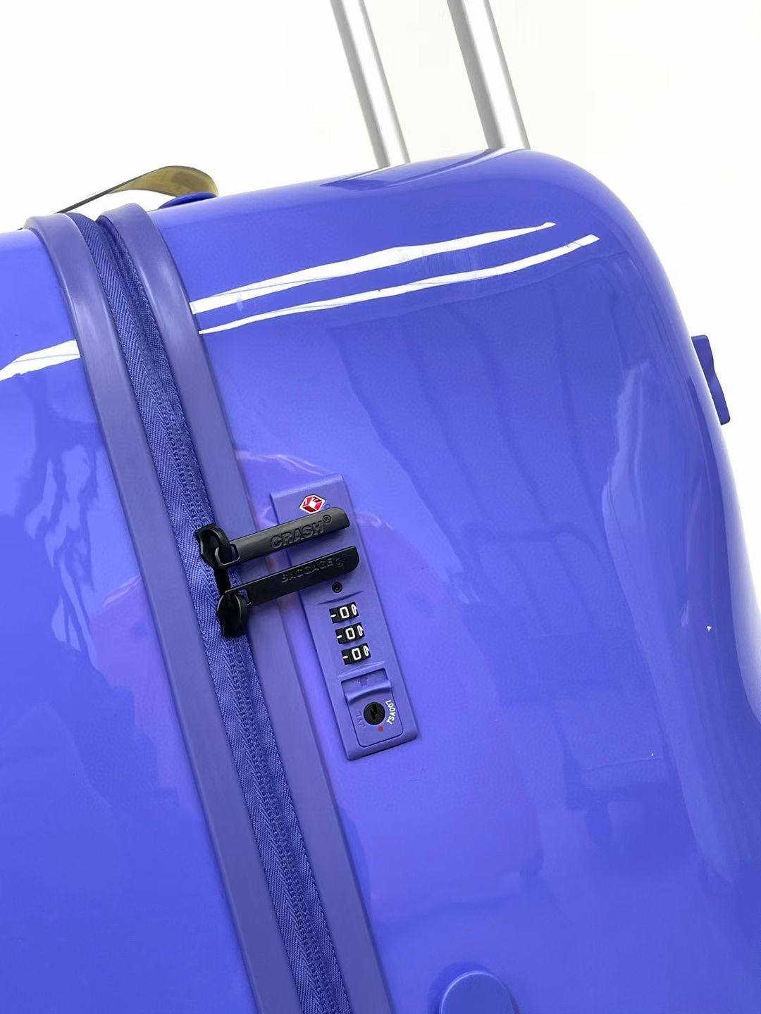Purple Pre-Dented Hard Shell Suitcase Unique Crinkled Finish Luggage