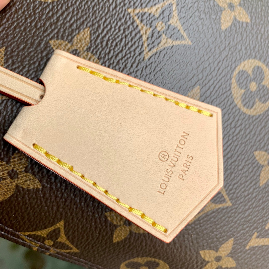 Louis Vuitton Classic Monogram Brown Canvas Mini Backpack with Leather Trim