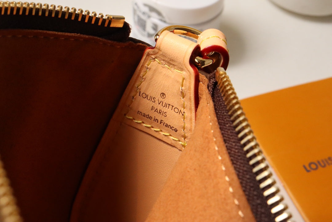 Louis Vuitton Classic Brown Monogram Print Shoulder Bag with Lock Accent