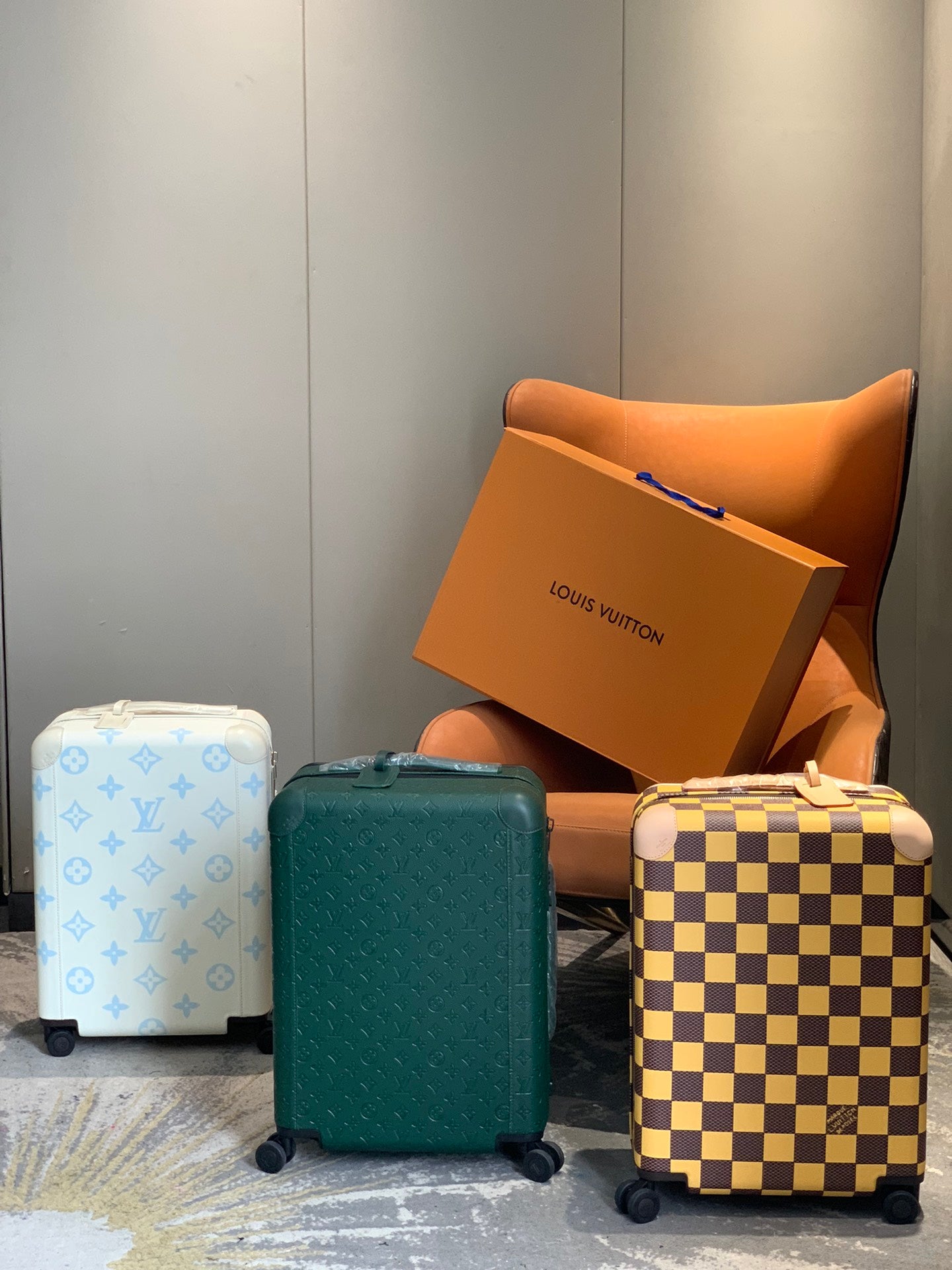 Premium Monogram and Checker Hardshell Spinner Carry-On Luggage