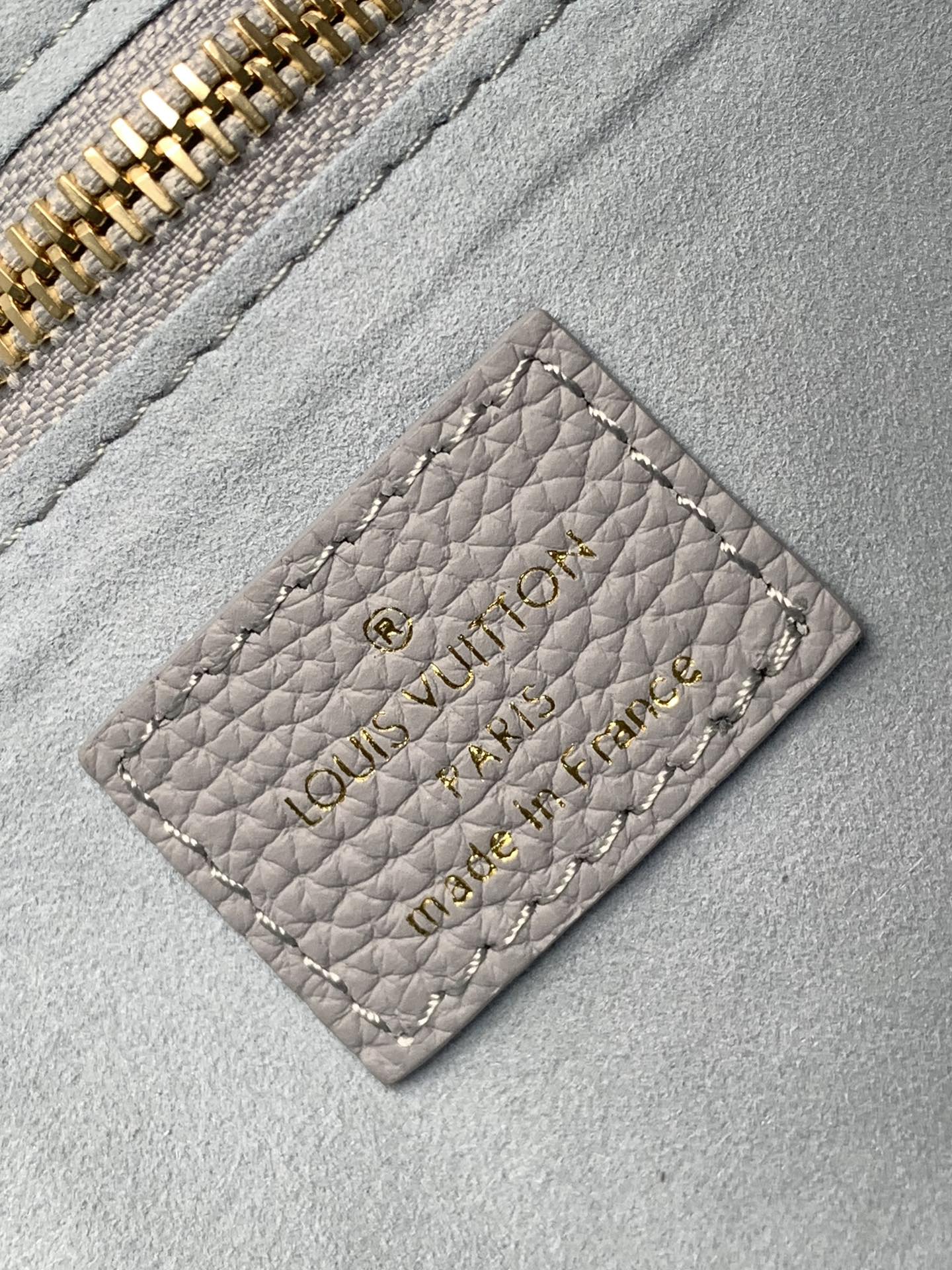 Louis Vuitton Light Blue Embossed Monogram Pattern Leather Tote Shoulder Bag