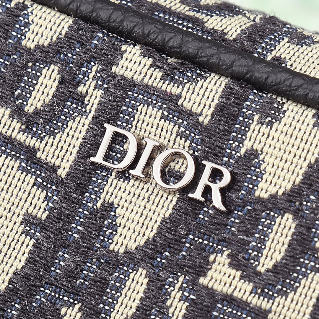 Dior Luxury Monogram Jacquard Crossbody Messenger Bag with Pouch