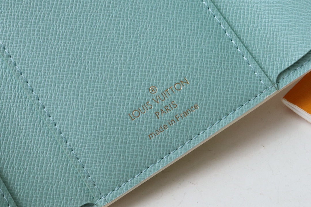 Louis Vuitton Women's Pastel Checkered Leather Card Holder Envelope Wallet