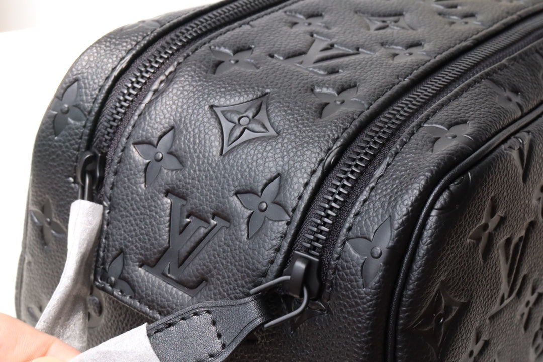 Louis Vuitton Monogram Shadow Dopp Kit - Black Toiletry Bag