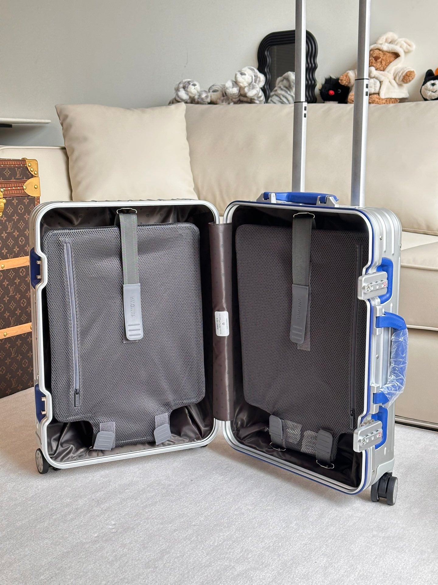Silver Ribbed Hardside Spinner Carry-On Suitcase with Wheels