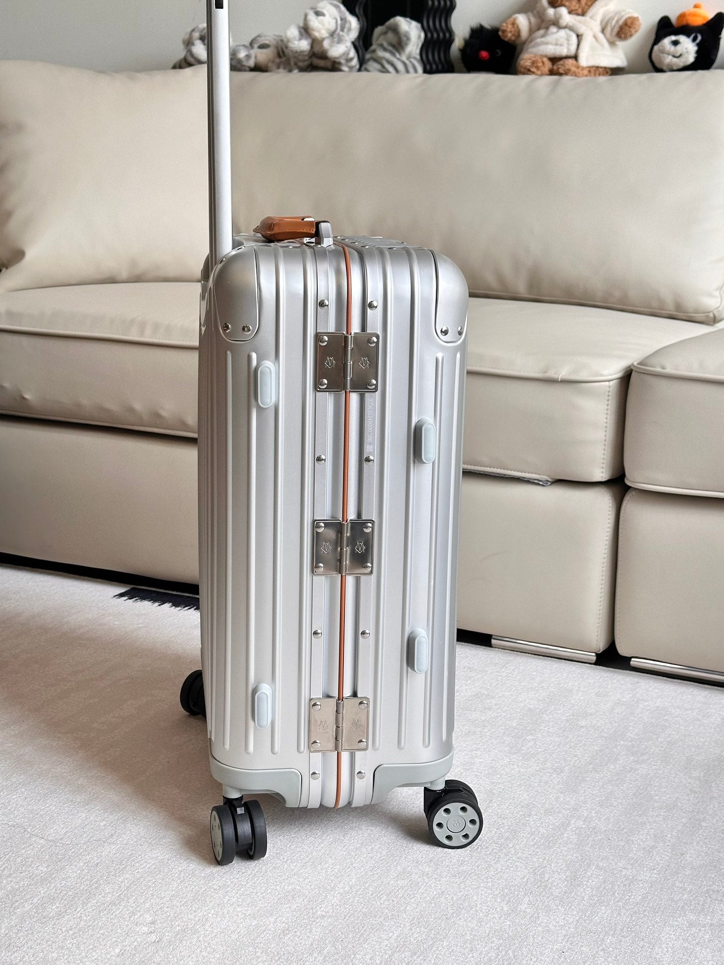 Modern Silver Hardside Spinner Suitcase Carry-On Luggage