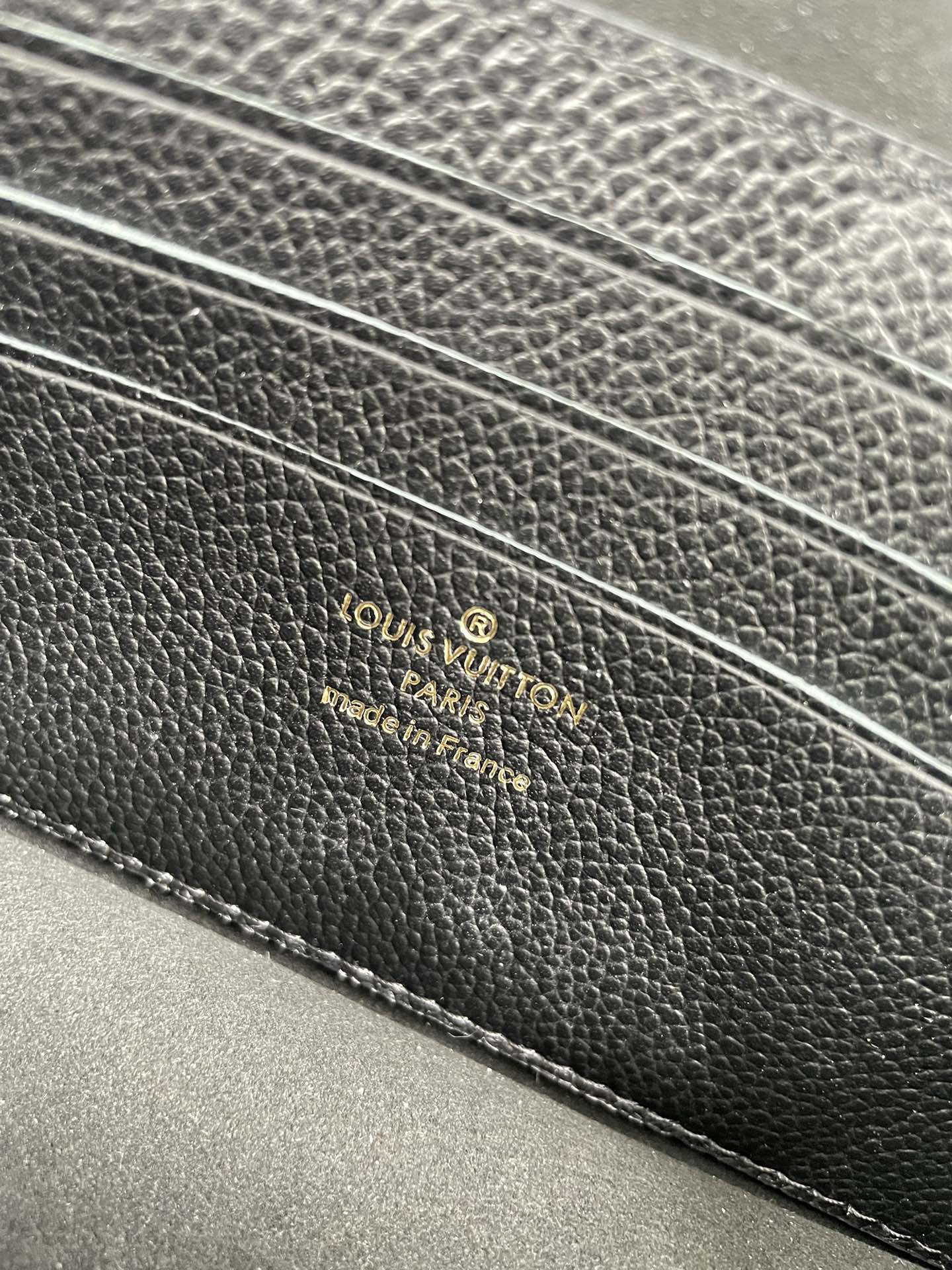 Louis Vuitton Black Embossed Monogram Leather Wallet on Chain Clutch