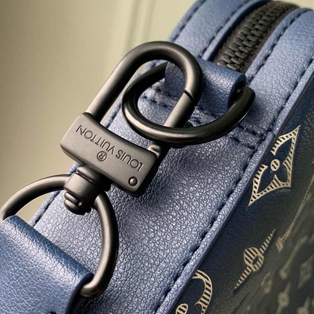 Louis Vuitton Blue Monogram Canvas Multi-Pouch Crossbody Shoulder Bag