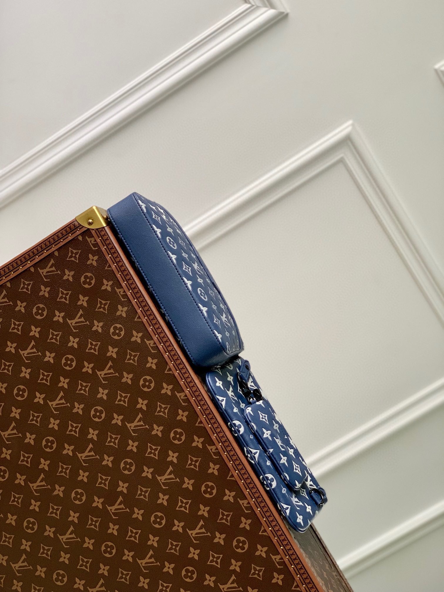 Louis Vuitton Blue Monogram Canvas Multi-Pouch Crossbody Shoulder Bag