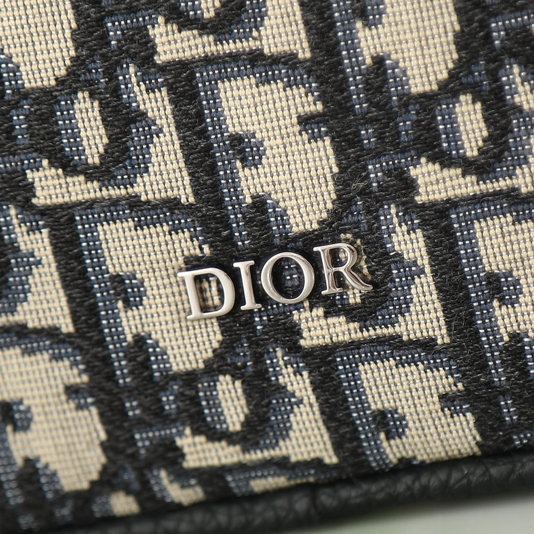 Dior Black and White Monogram Jacquard Crossbody Shoulder Bag