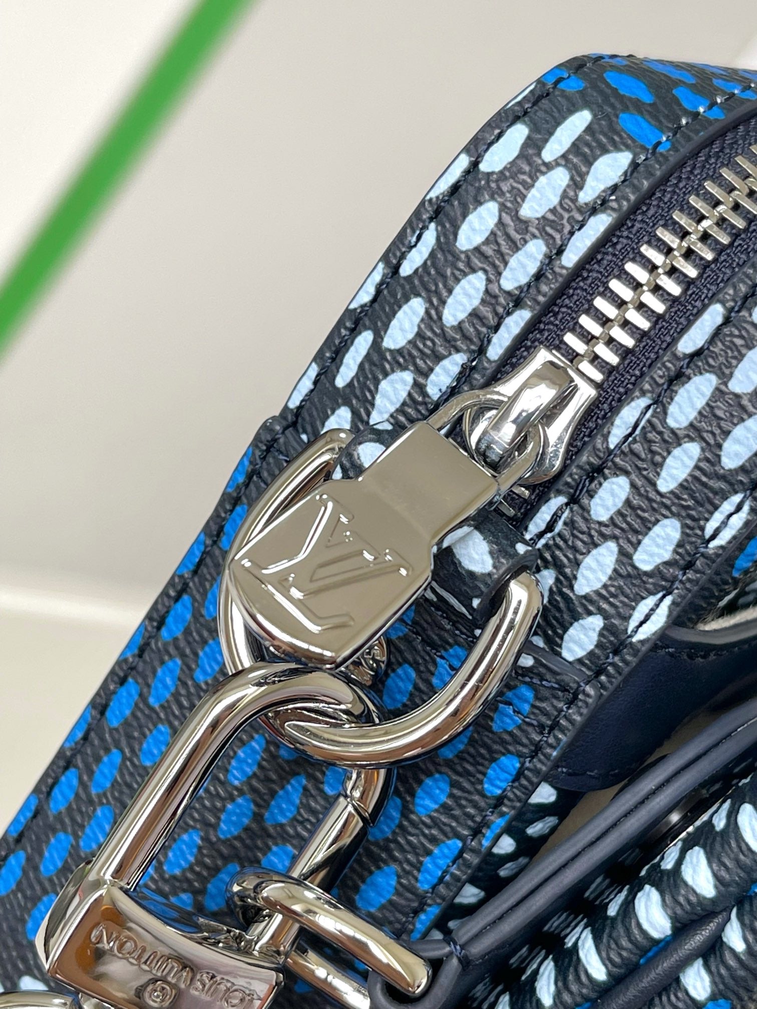Louis Vuitton Duo Messenger Bag Damier Heritage Blue